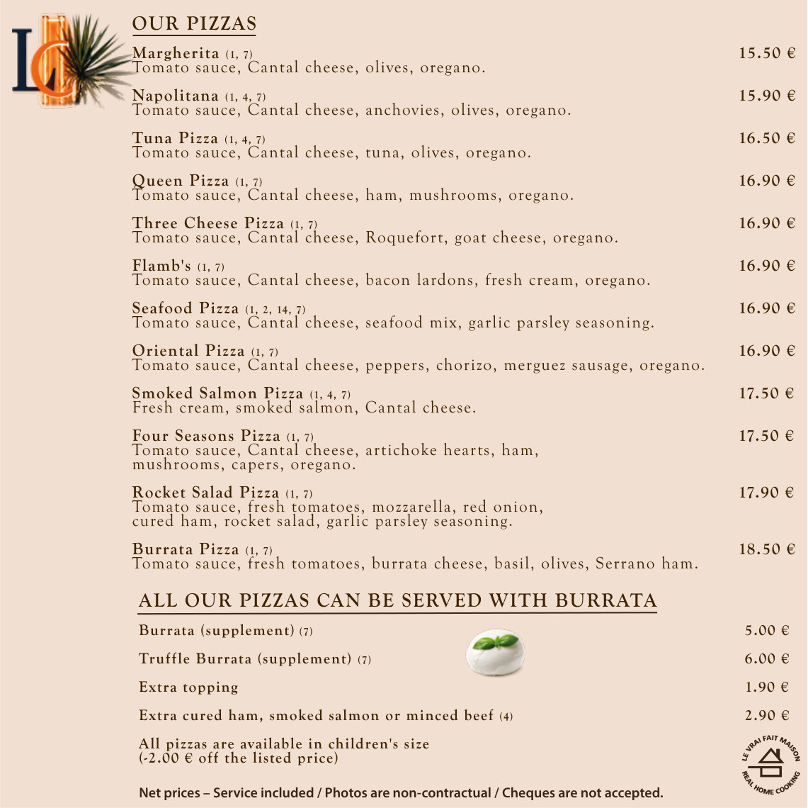 Restaurant Menu - English - page 2