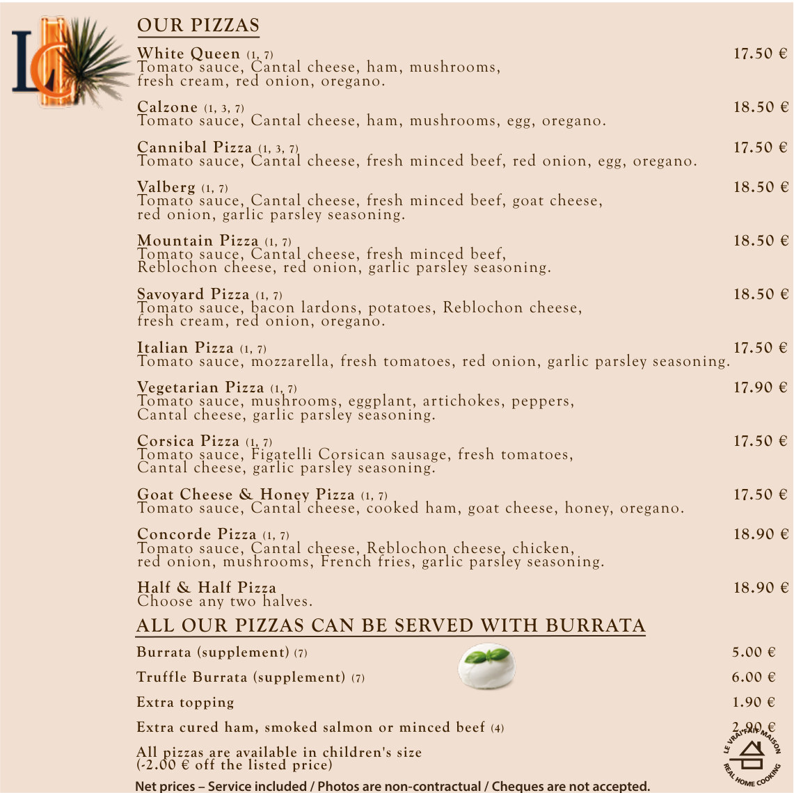 Restaurant Menu - English - page 3