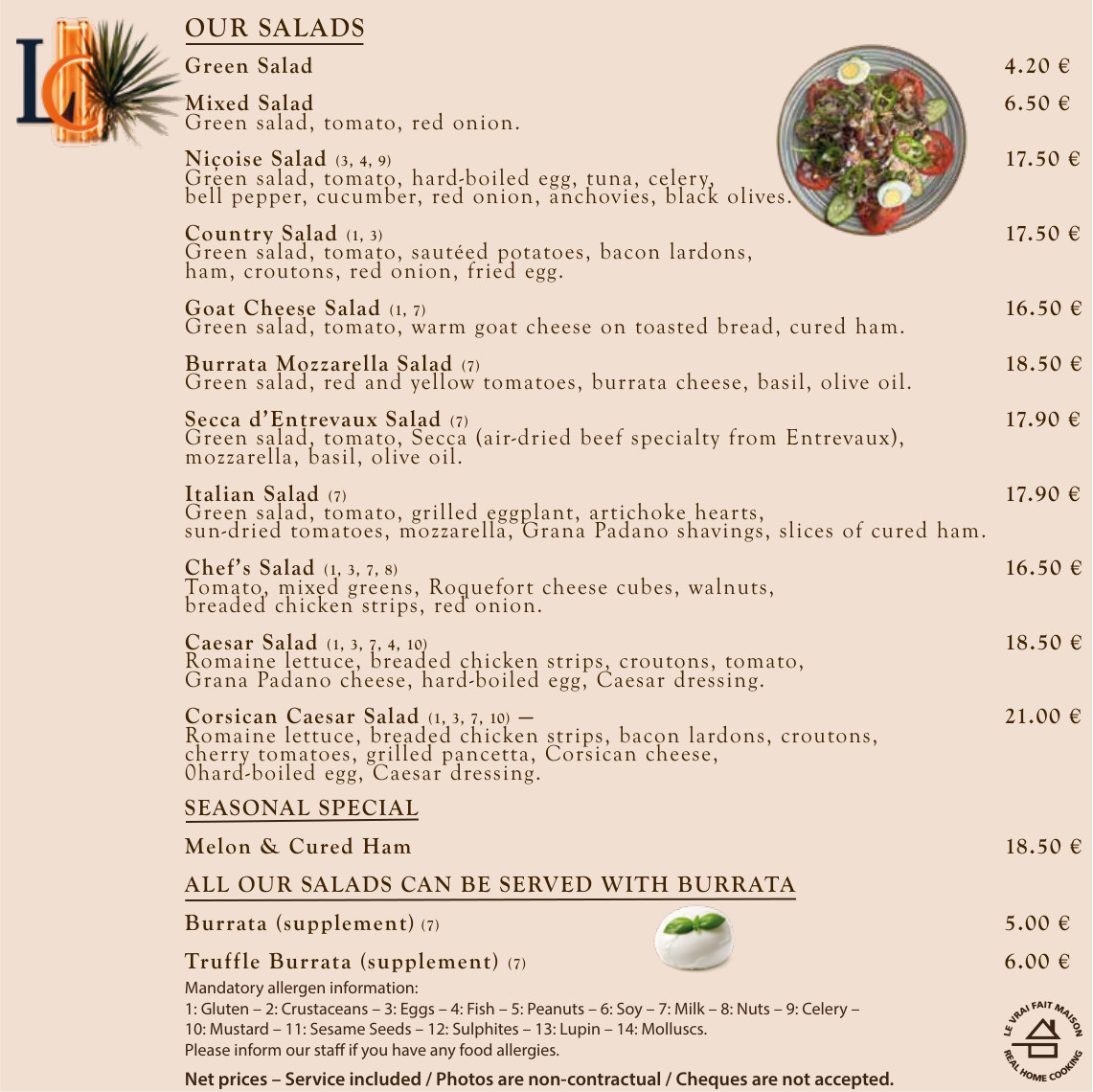 Restaurant Menu - English - page 4