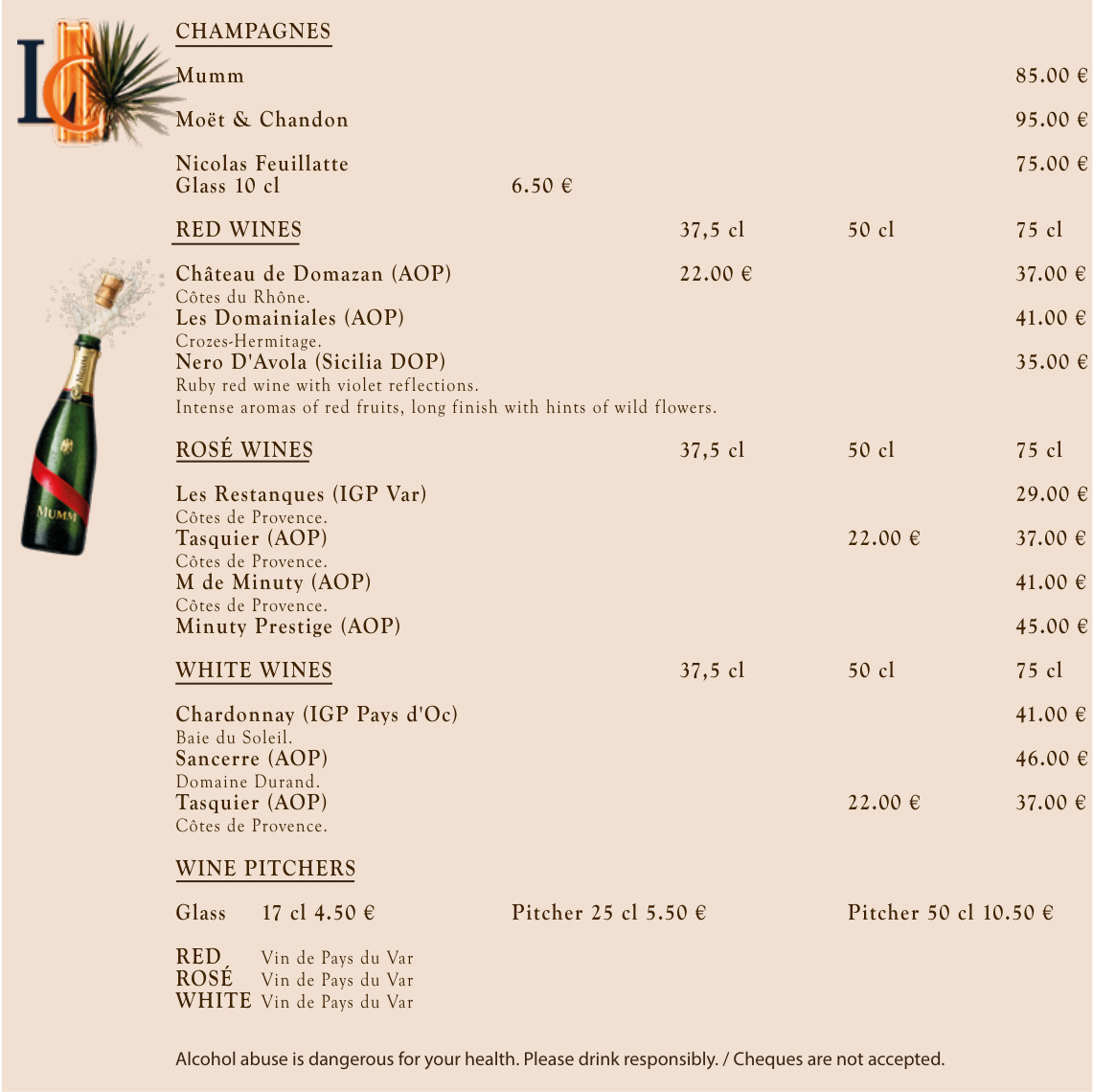Restaurant Menu - English - page 9