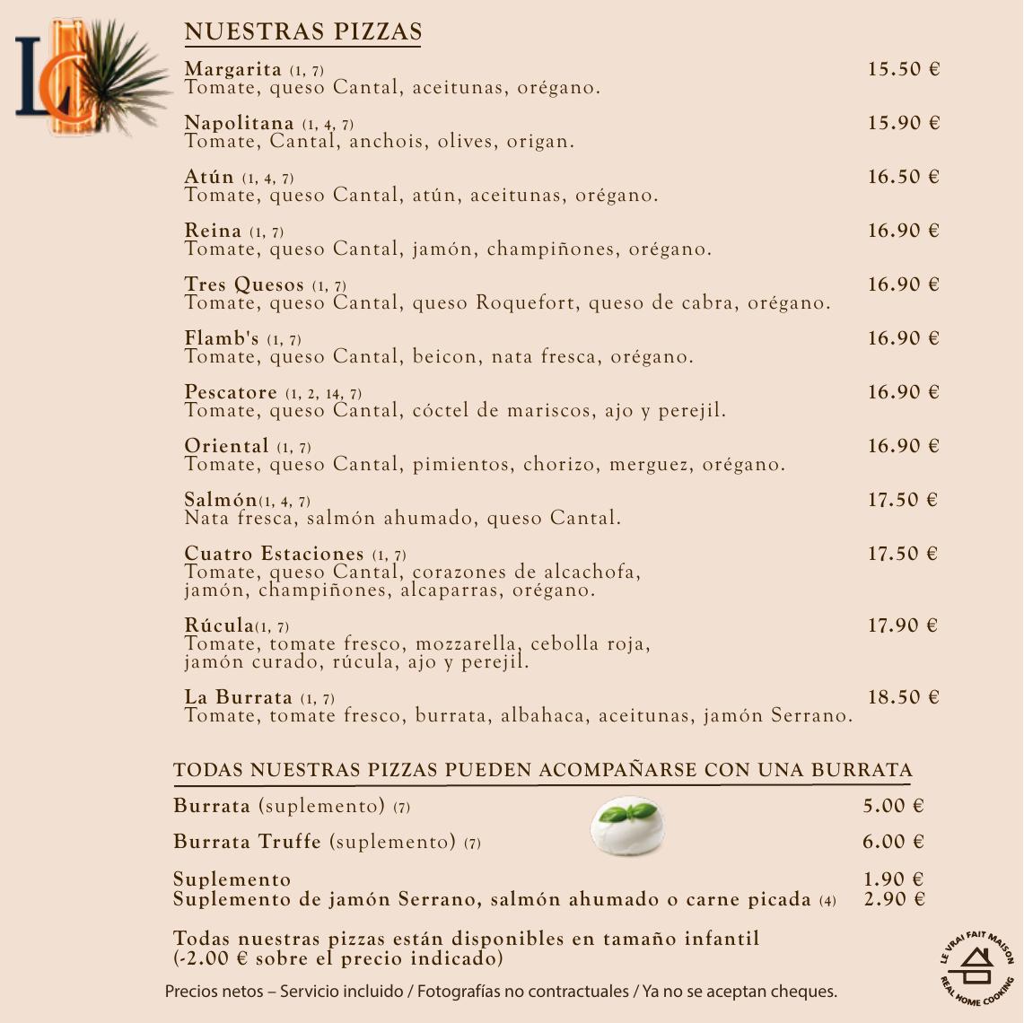 Menú del Restaurante - Español - página 2