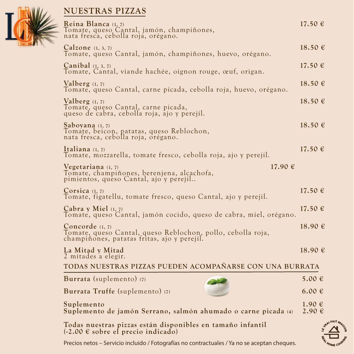 Menú del Restaurante - Español - página 3