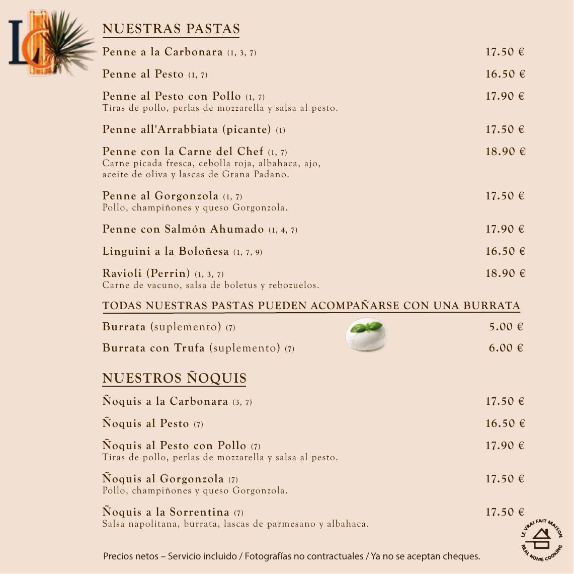 Menú del Restaurante - Español - página 5