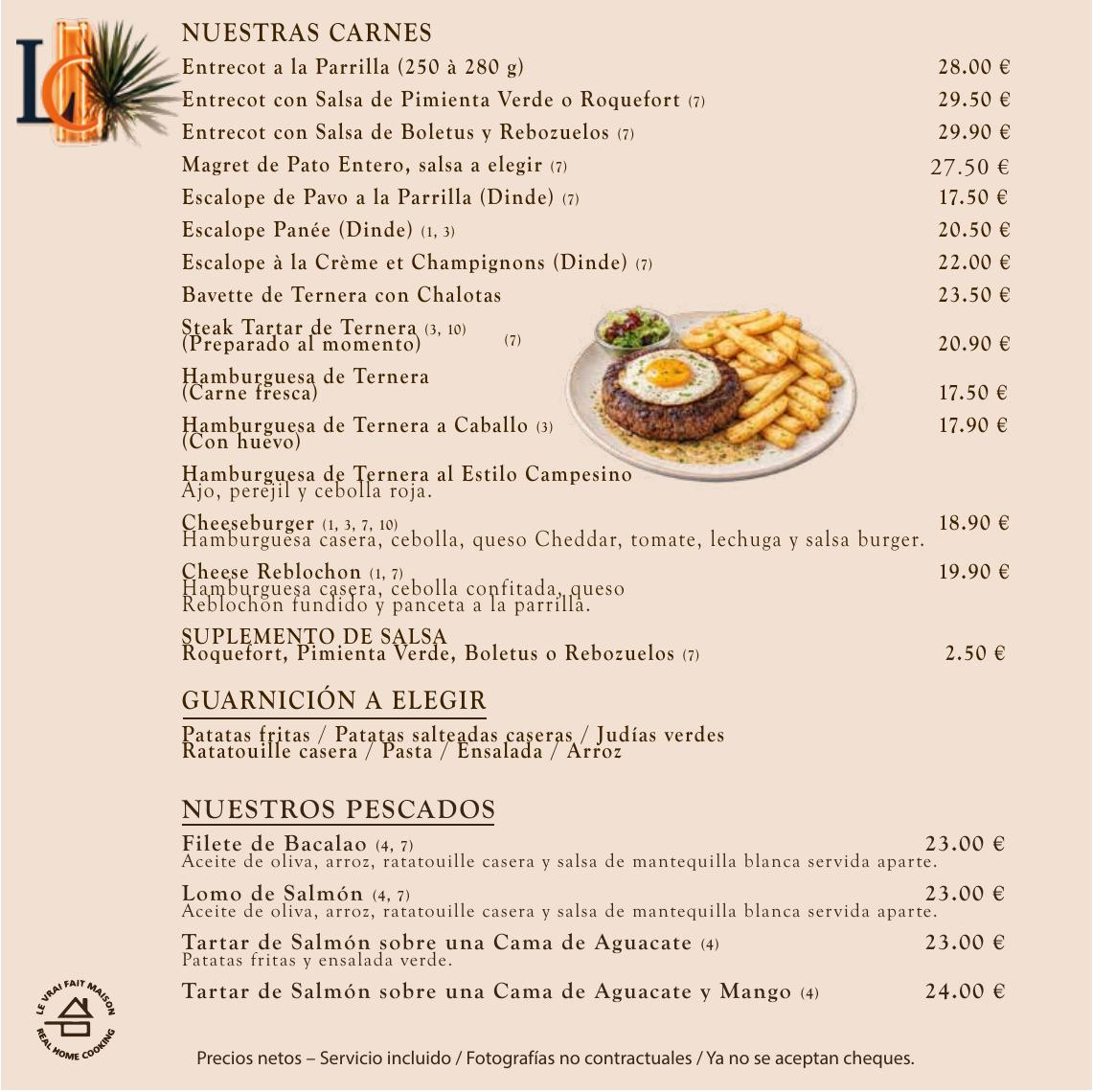 Menú del Restaurante - Español - página 7