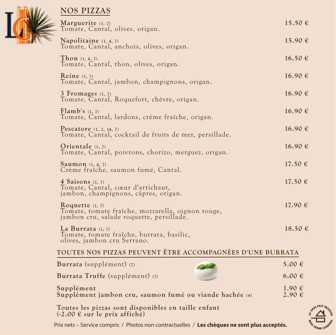Menu Restaurant - Français - page 2